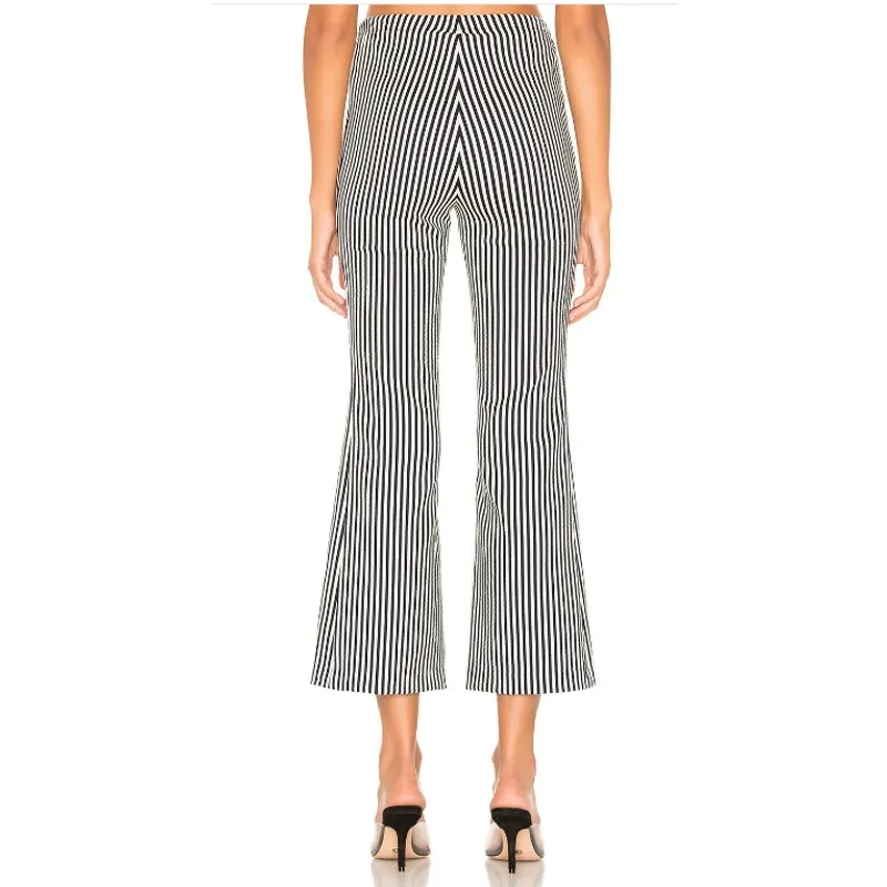 Revolve Bailey/44 Pinstripe Cropped Flare Pants Mid-Rise Stretch Women's Size XS - Image 2