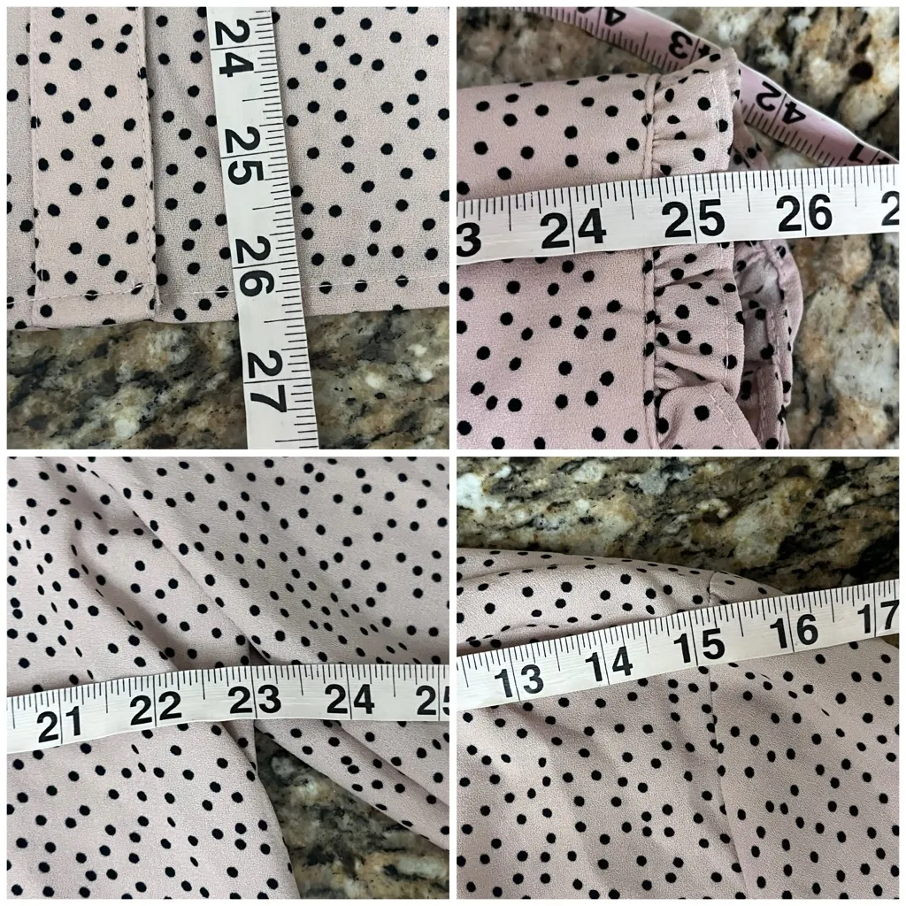 Halogen Pink Polka Dot Tunic Blouse Women’s 1 | Soft Lightweight Boho Chic Retro - Image 6