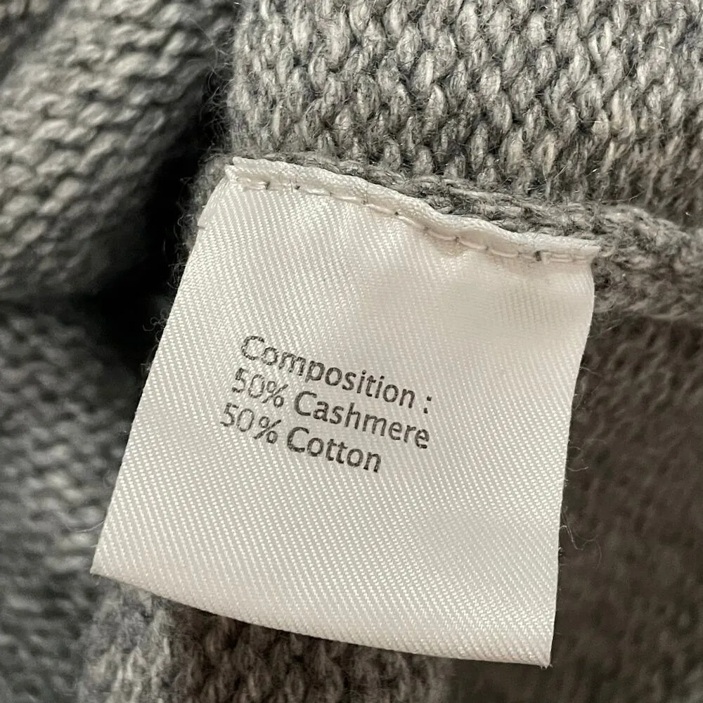 3.1 Phillip Lim Cashmere Deep V Neck Sweater Tunic - Gray - Small - Image 10