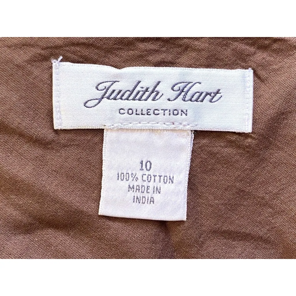 Vintage Judith Hart‎ Collection Skirt Womens 10 Brown Short Jeweled Accents - Image 6