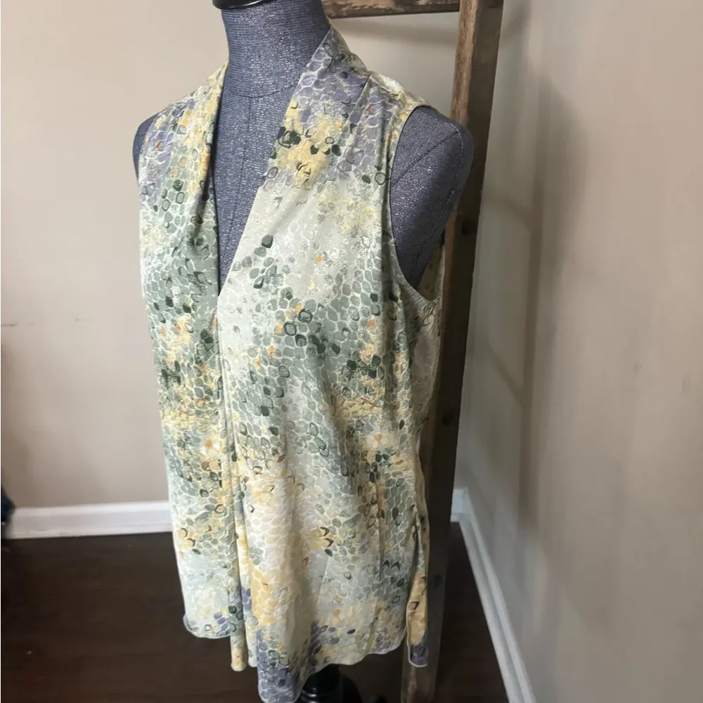 Jeans Snake Print Slit Blouse High Low Tunic - Image 5