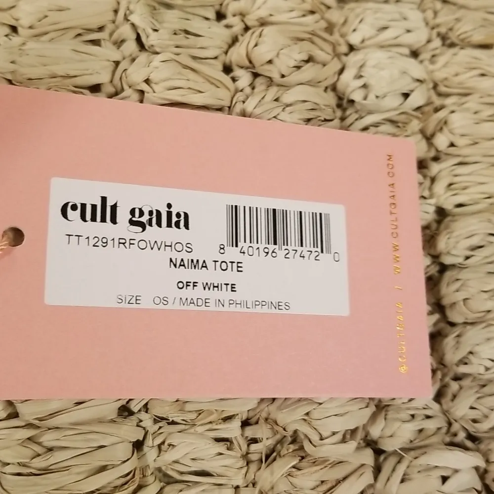 💕CULT GAIA💕 Naima Tote Bag Woven Raffia ~ Off White NWT - Image 16