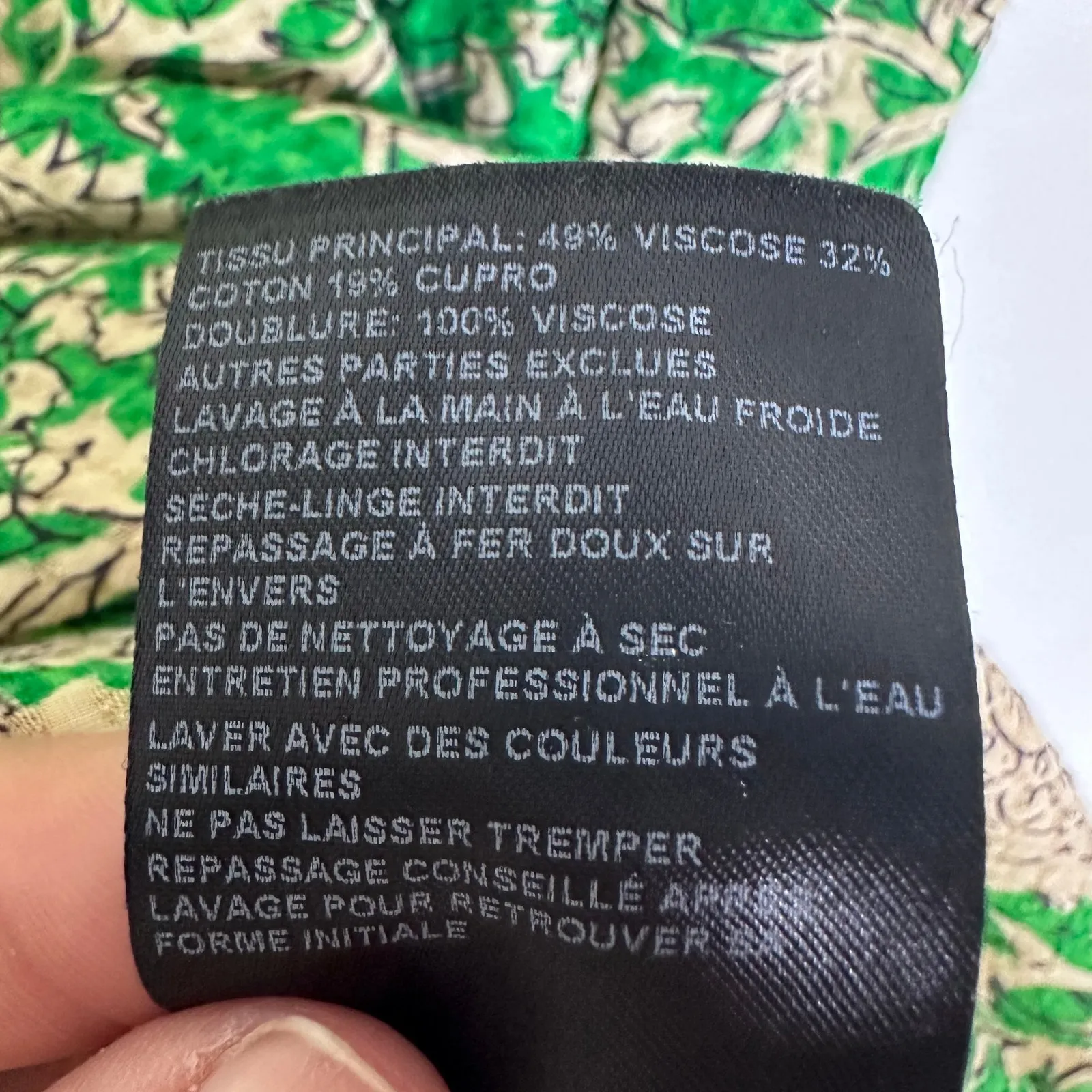 BA&SH Ba & Sh Paz Floral Printed Mini Shirt Dress In Green Women’s 2 3/4 Sleeves - Image 5