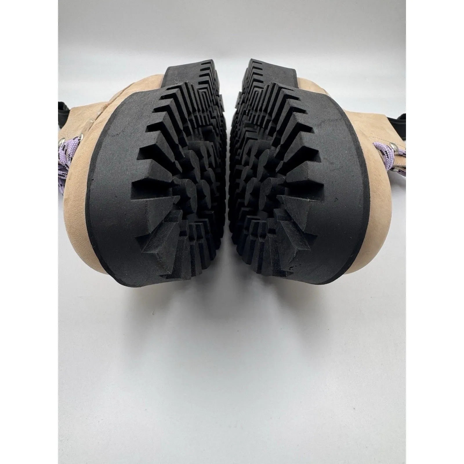 Last Rocky Cream Nubuck Leather Lug Sole Boots Purple Laces Women's Size Us 7 - Image 15