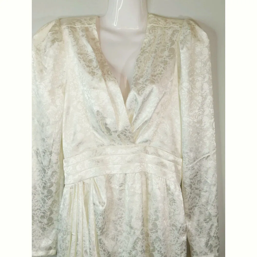 Ronny Kobo Collection Dresses‎ Ronny Kobo Lilian Satin Asymmetrical Dress LARGE White - Image 3