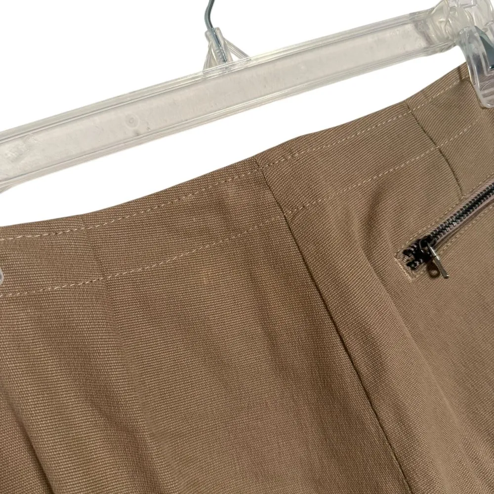 Motivi Italian Brown Straight Leg Pants Women Size 6 Minimalist Old Money Zipper - Image 6