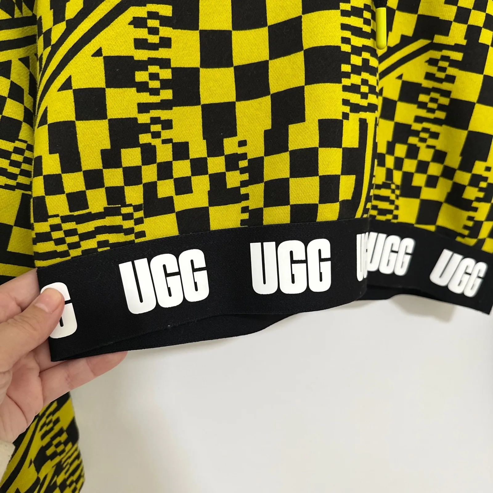 UGG | RTW Mallory Checkerboard Mallory Cropped Hoodie - Image 5