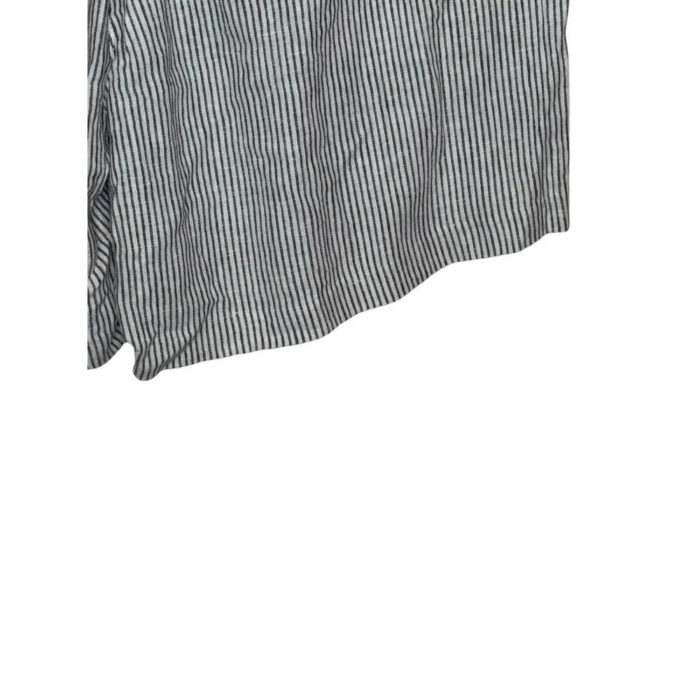 Old Navy Women's Shorts Stripe Linen Blend Pockets Pleated Black/White Sz.XL NWT - Image 12