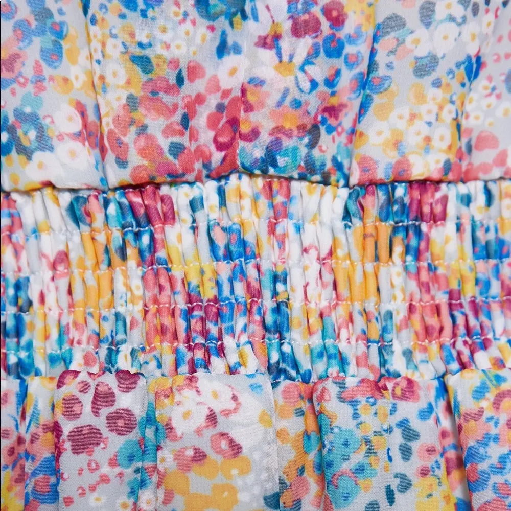 Zara RUFFLED FLORAL PRINT LONG SLEEVE MINI DRESS Size S NEW. - Image 10