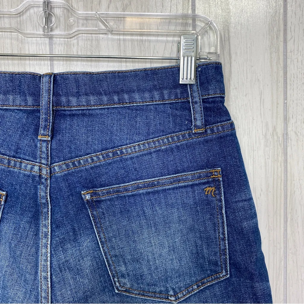Madewell High-Rise Denim Shorts in Glenoaks Wash Cutoff Edition Raw Hem size 26 - Image 8