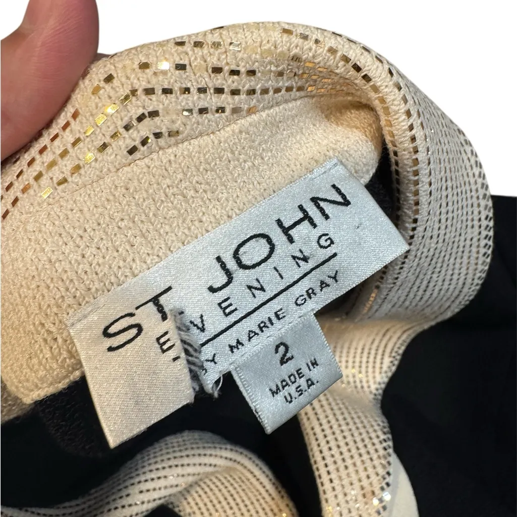 Vintage St. John Evening Black Knit Jacket – Marie Gray Era – Size 2 - Image 2