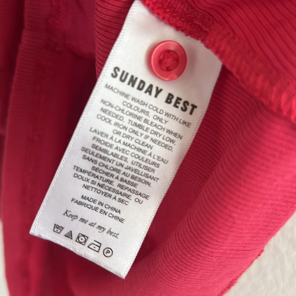 Aritzia Sunday Best Ribbed Henley Tank Style RIB2-10088-11 Large - Image 4