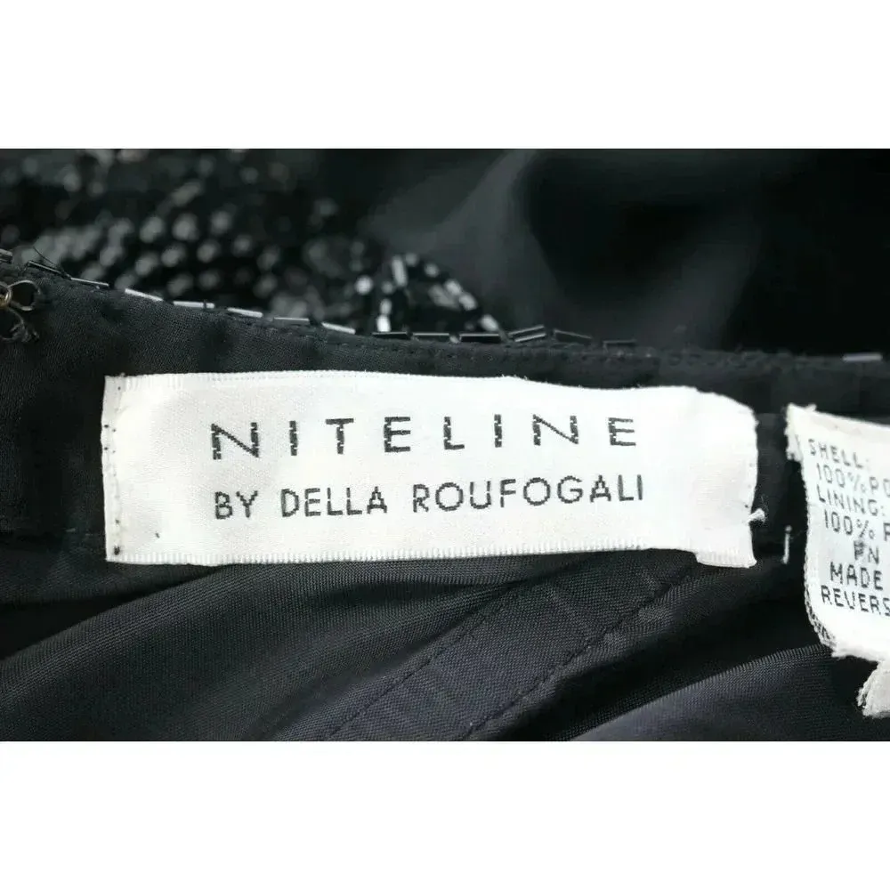 Niteline black beaded evening dress size 4 Black - Image 9