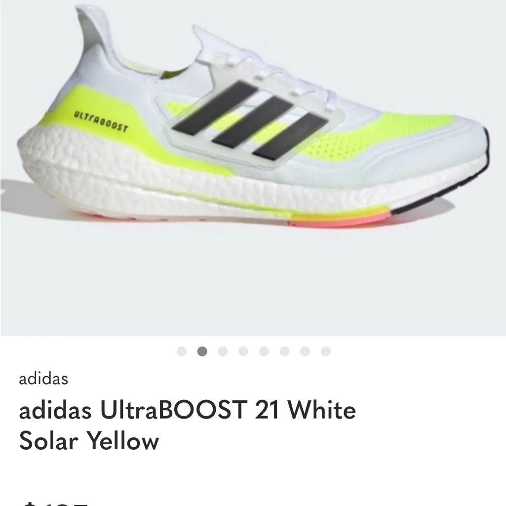 ADIDAS ULTRABOOST 21 White Solar Yellow Women’s Running Shoes - Image 10