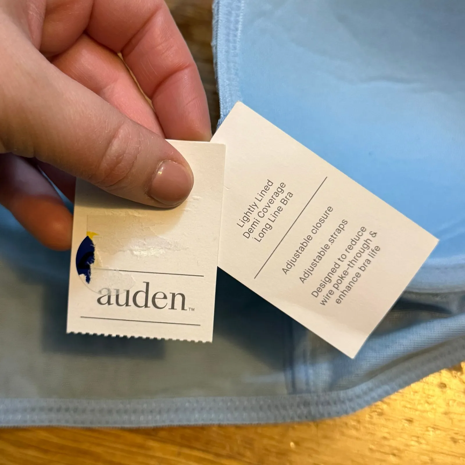 Auden Women’s 36A Blue Lace Lightly Lined Demi Coverage Long Line Bra Intimates Size undefined - Image 7