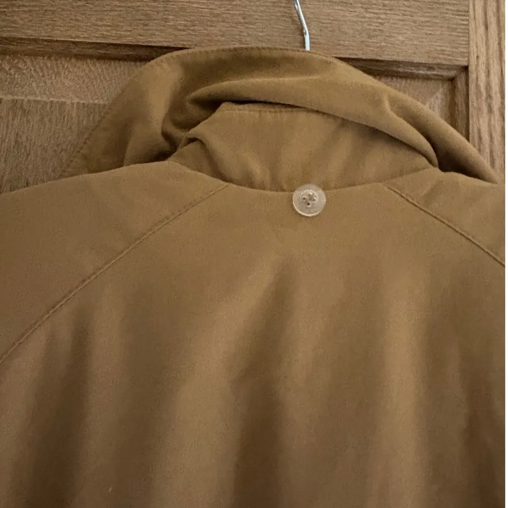 Gallery Trench Coat Removable Hood Classic Rain Coat Button Front Size 12 Medium - Image 3