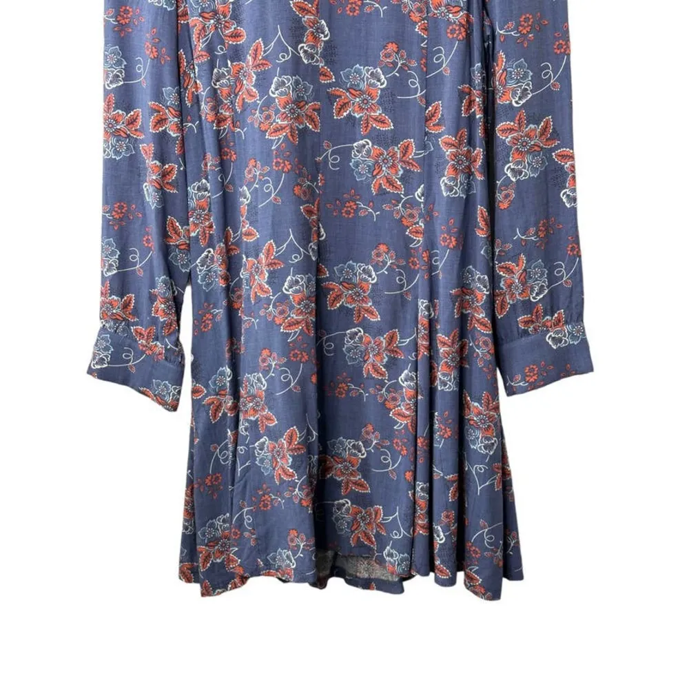 Urban Outfitters x Ryder Blue Wildflower Print Long Sleeve Dress Size Large NEW - Image 3