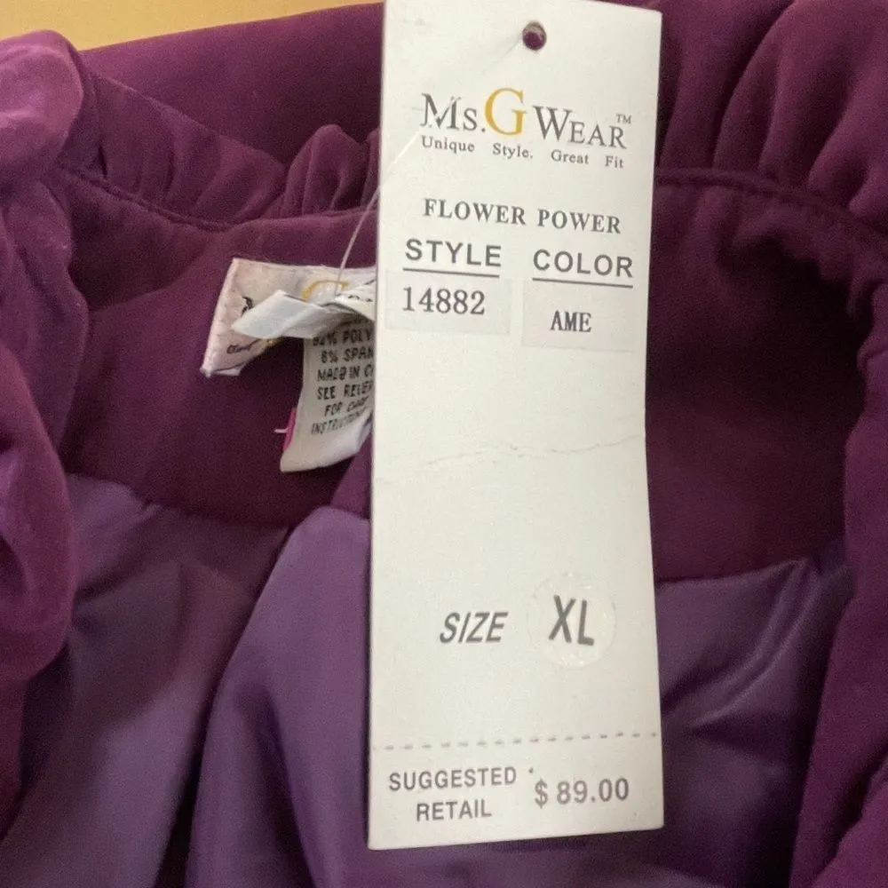 Vintage Ms. G Wear Jacket Purple nwt Size XL - Image 3