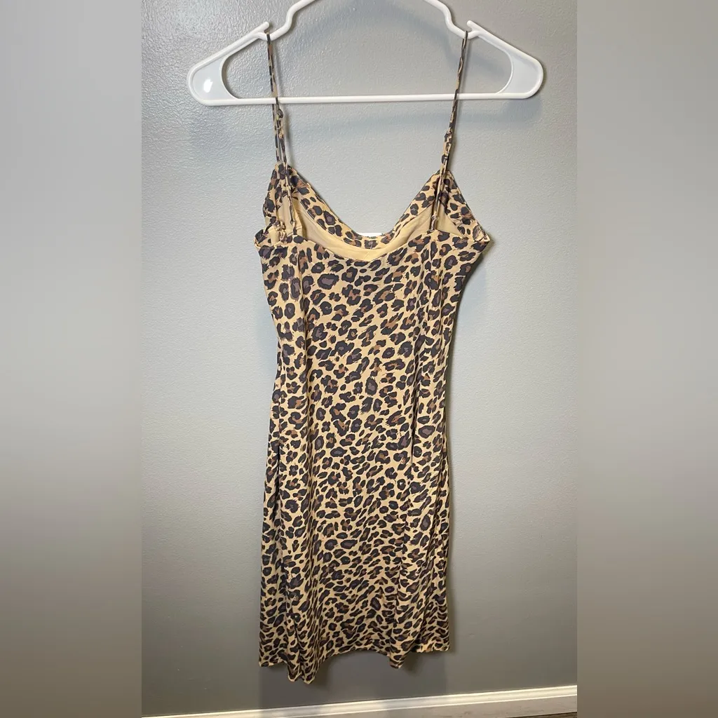 Abercrombie & Fitch NEW‎ Women's Leopard Slip Midi Dress Size Small - Image 2