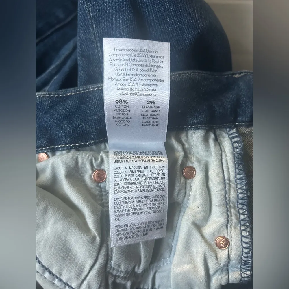 MOTHER Denim The Looker Ankle Step Fray Jeans Blue Size 28 - Image 6