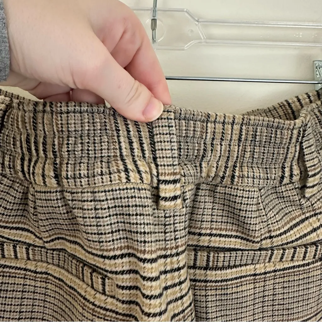 Lands End Brushed Flannel High Rise Pleated Wide Leg Pants Size 6 - Image 5