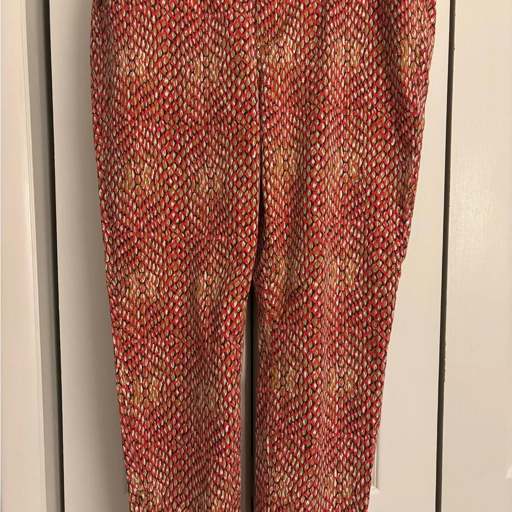 Liverpool Red & Olive Green Patterned ankle - Image 2