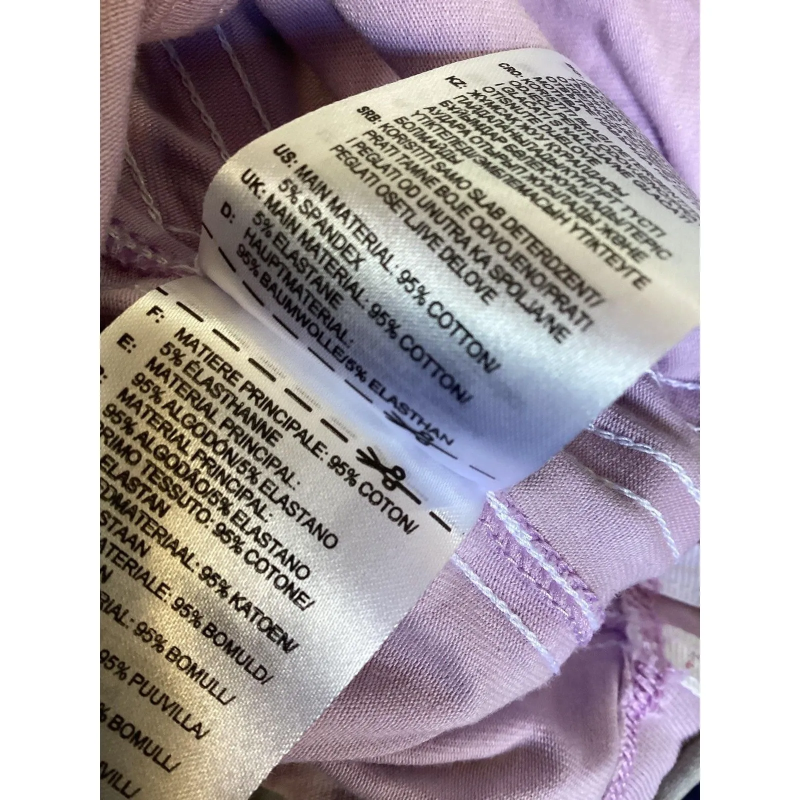 Adidas Shirt Womens Large Lavender Originals Trefoil Crop Tank Top 3-Stripes - Image 4