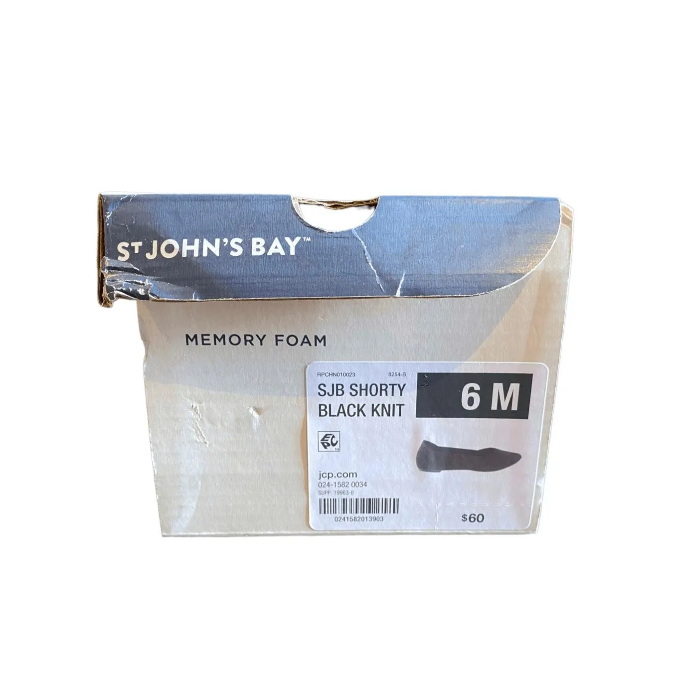 ST. John's Bay Womens Flats Dark Grey Black Knit Pointed Toe Comfort Casual - Image 10