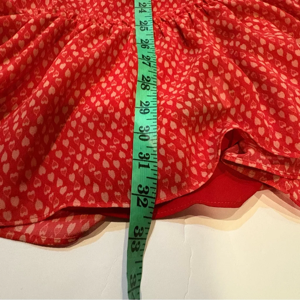 All Saints heart  Patterned ruffle wrap mini Long Sleeve  chiffon Dress S - Image 14