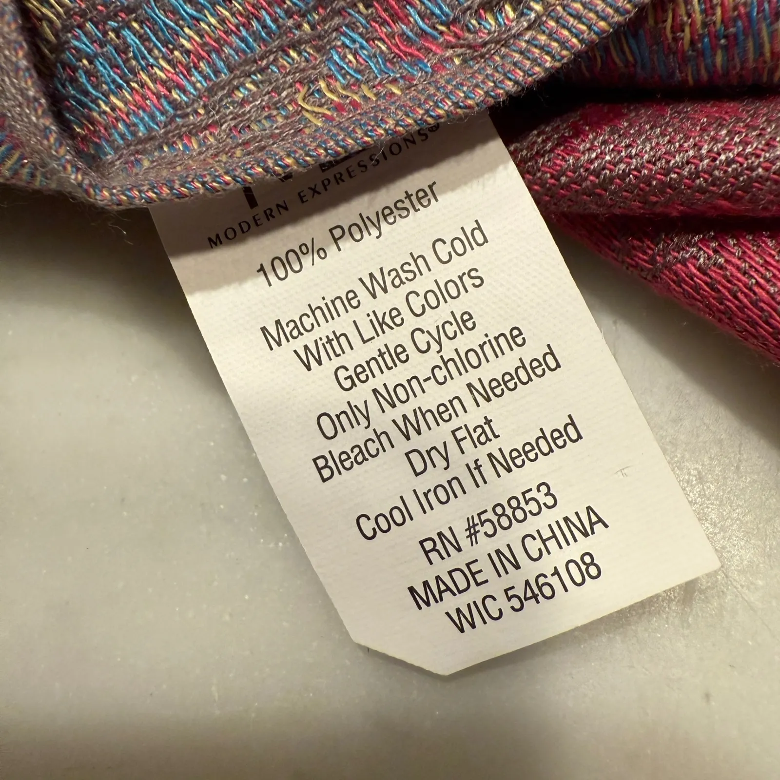 Paisley Shawl Scarf Wrap Large Pink Blue Gold Metallic Fringe - Image 7