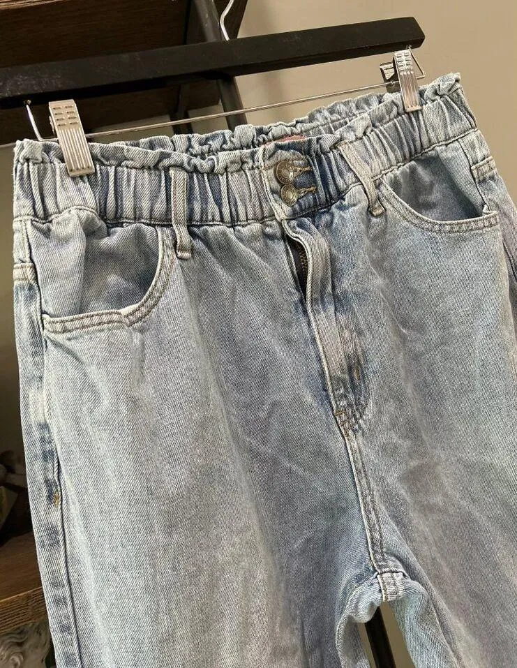 SHOW ME YOUR MUMU Emilia Elastic Waist Mom Jeans Blue Womens Size Medium - Image 7