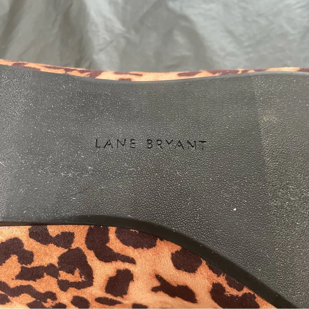 Lane Bryant 12W Rounded Toe Leopard Print Flats Cushioned Heels Comfy - Image 8