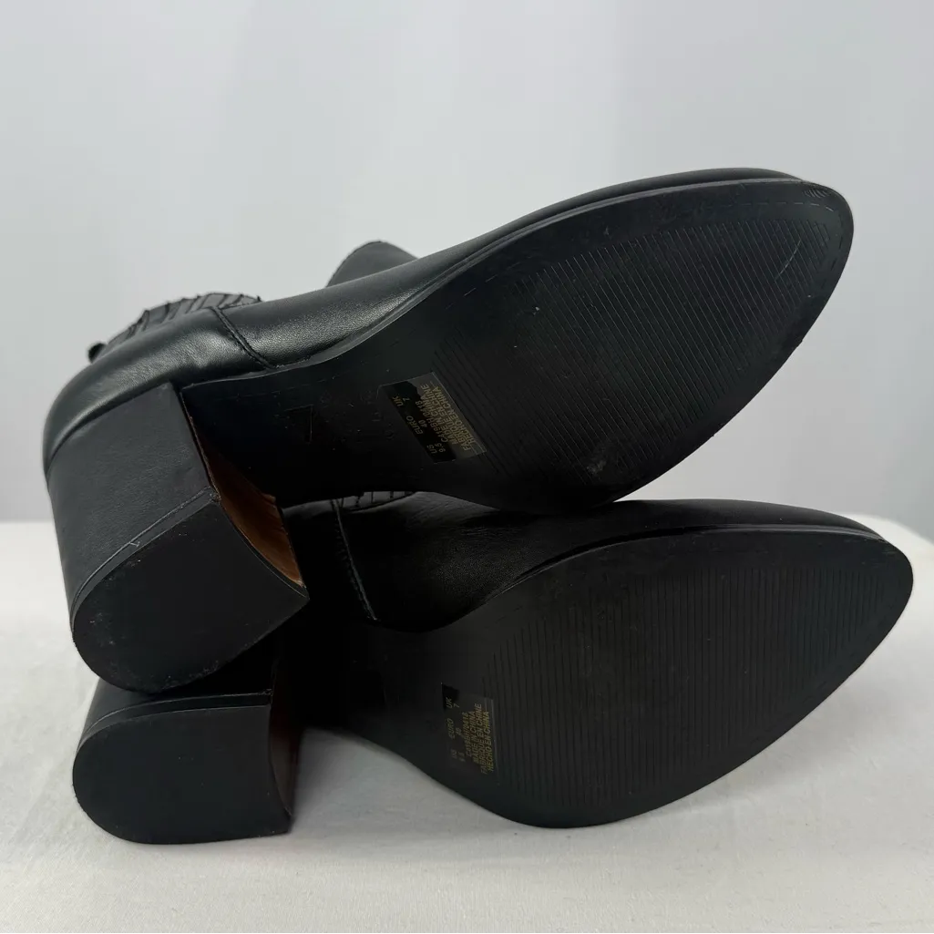 Kelsi Dagger Leather Pull On Heeled Bootie in Black Size 9.5 - Image 6