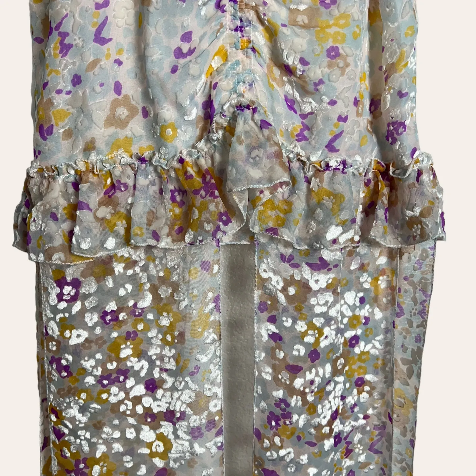 See by Chloe Abstract Felt Asymmetrical BOHO Top Size S - Image 4