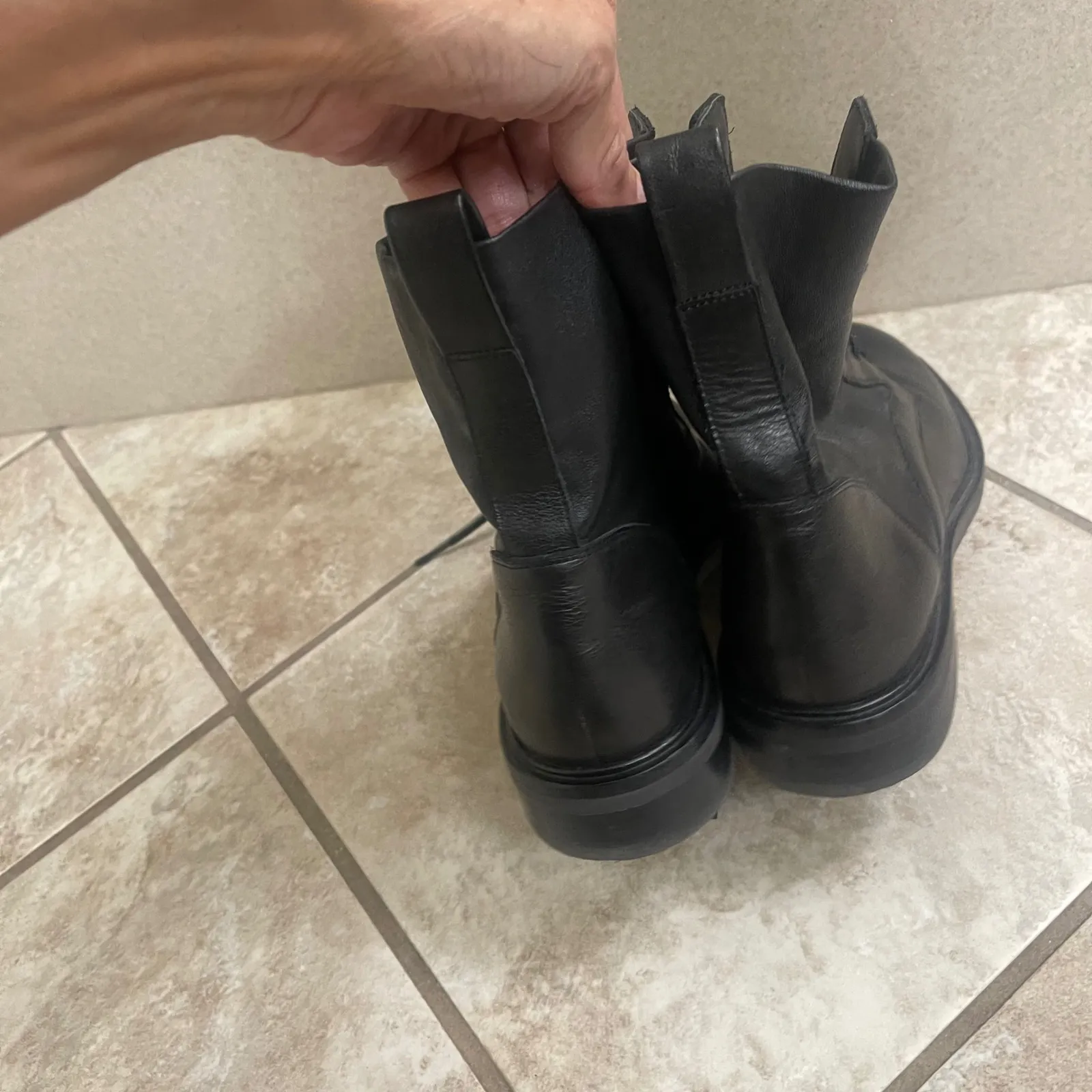 Rag & Bone Slayton Black Ankle Leather Laceup Boot 38.5 - Image 5