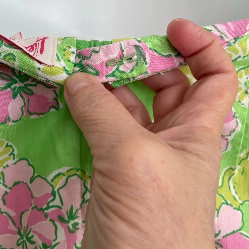 Lilly Pulitzer Vintage 1990s Crochet Seahorse Floral Mini Skirt - Image 6