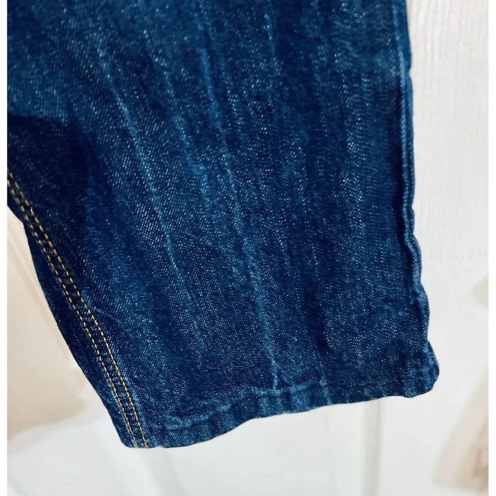 DICKIES Jeans Ladies Sz34 Relaxed Fit Ripped Dark Wash 28in Inseam 38In Outseam - Image 5