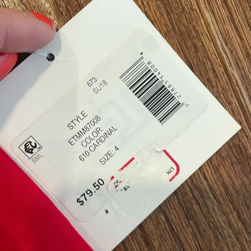 Ellen Tracy NWT red cardinal straight crop pants 4 - Image 7