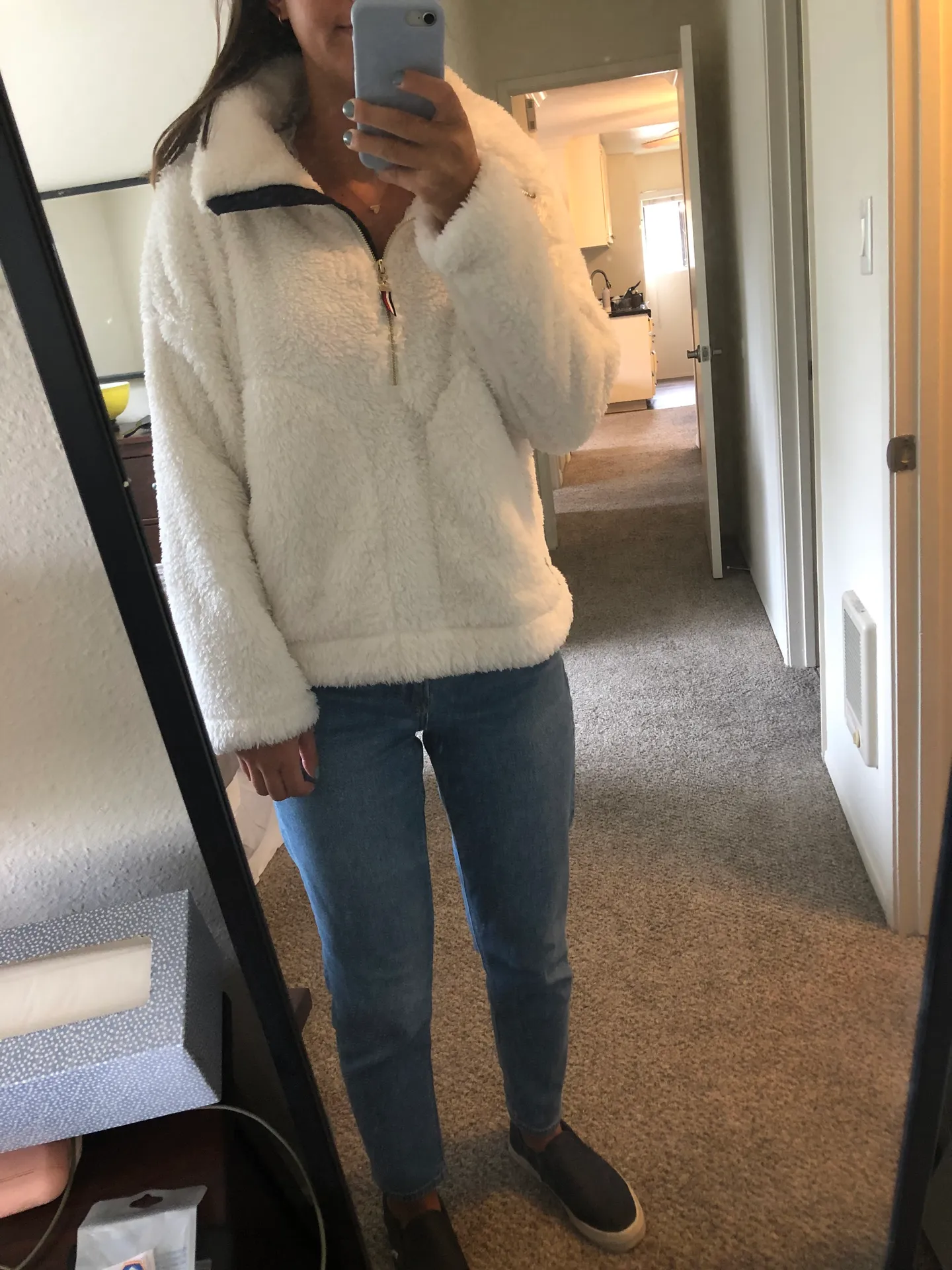 Tommy Hilfiger Fuzzy Quarter Zip Jacket - Image 2