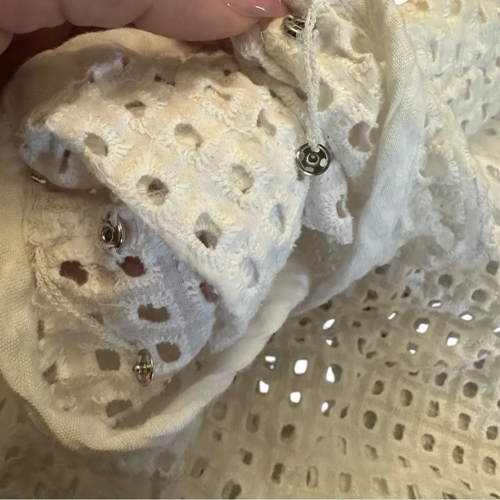 Tavik White Eyelet Coverup XS d - Image 6