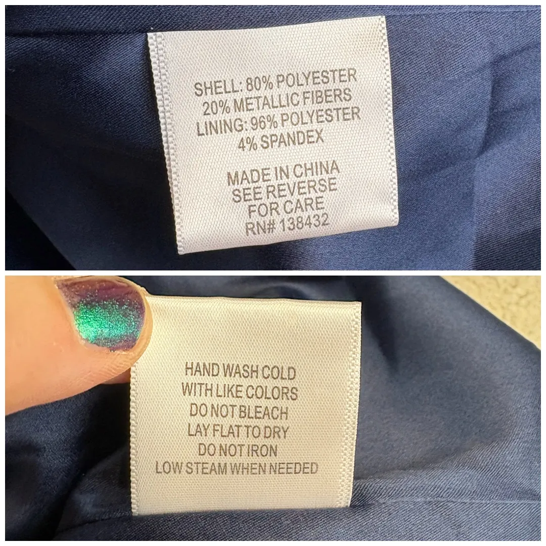 ModCloth Retro Floral Mini Skirt Blue Red Purple Orange Metallic Brocade Size 26 - Image 4