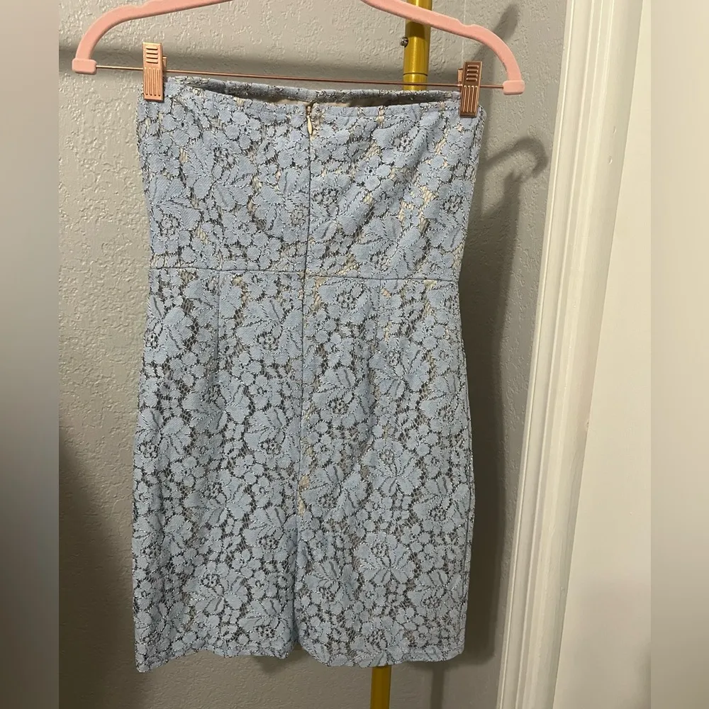 BY THE WAY Revolve Charlize strapless mini lace floral dress - Image 5