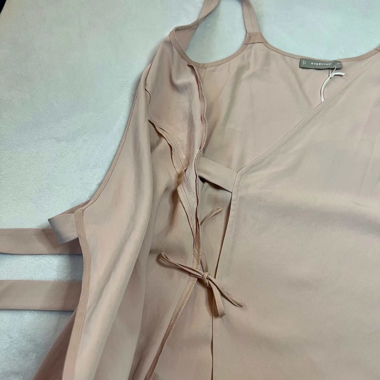 Everlane The Japanese GoWeave Tank Mini Wrap Dress Size 00 NEW Romantic Girly - Image 10