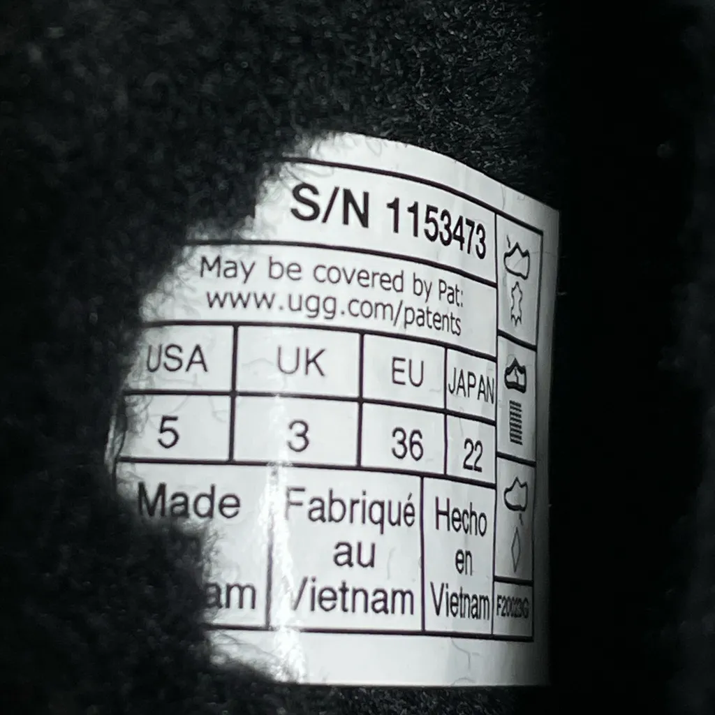 UGG Classic Mini Shearling Logo Black Suede Ankle Women’s Boots - Image 6