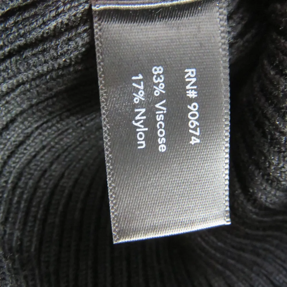 Boston Proper Black Ribbed Turtleneck Sweater Fitted Extra Small - Image 8