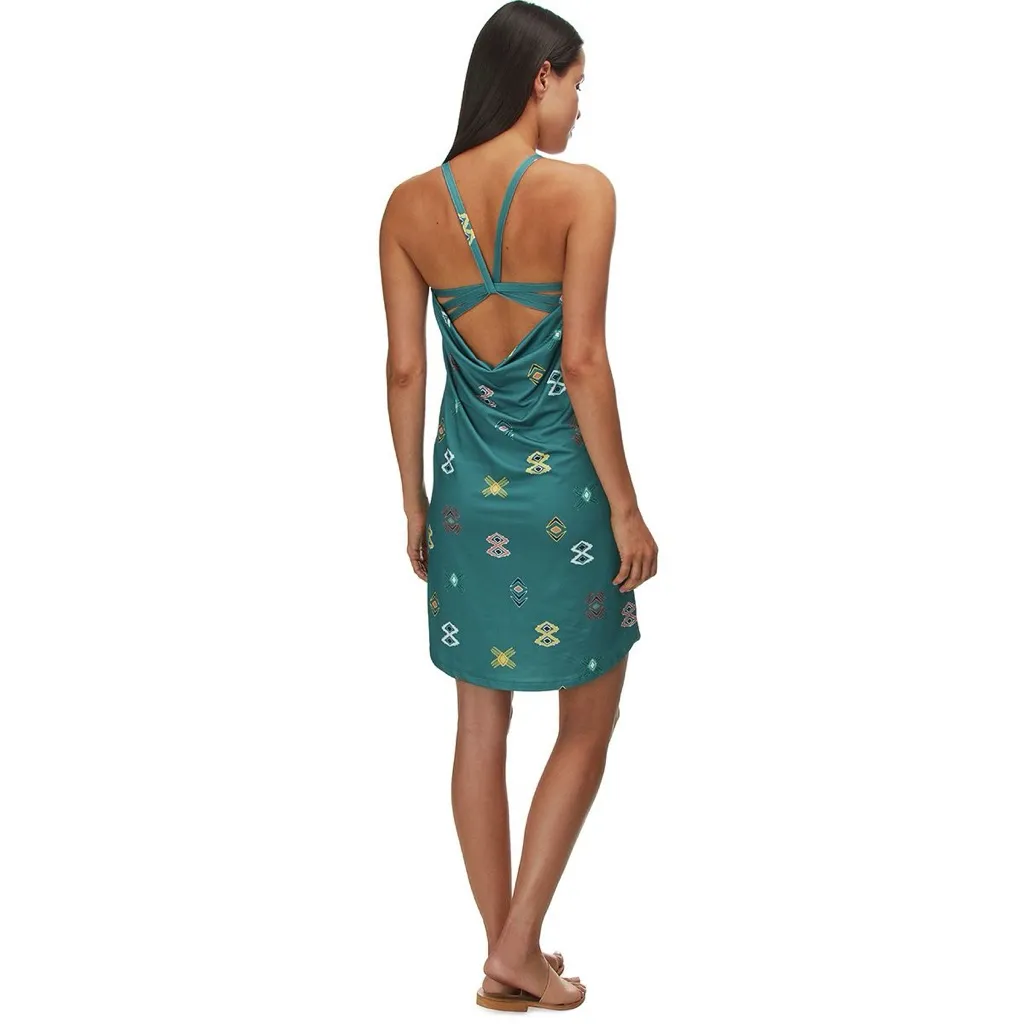 Patagonia Sliding Rock Dress Soft Stretch Printed Cowl Open Back‎ Shelf Bra L - Image 2