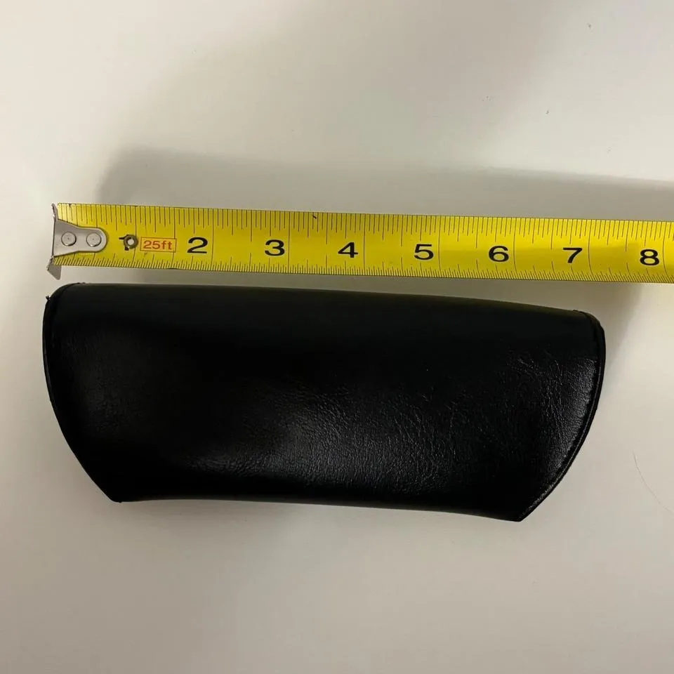 DIFF Black Faux Leather Sunglasses Case Foldable Snap Closure - Image 7