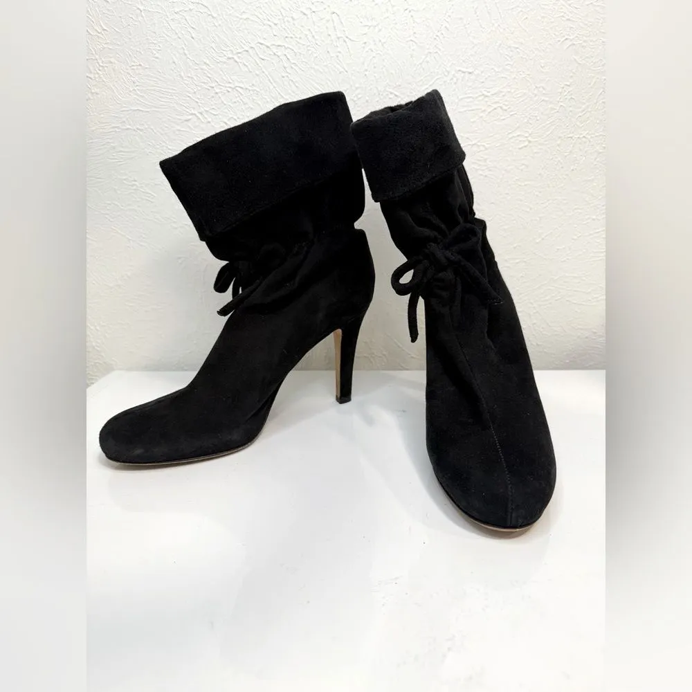 Kate Spade Suede Tie-Up Stiletto Booties Size 8 VGUC - Image 3
