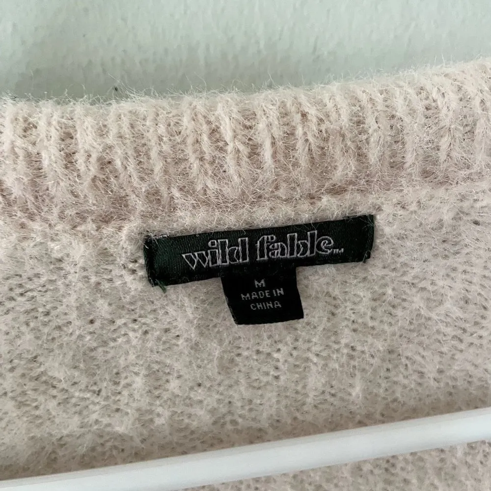 Wild Fable light pink button down cardigan sweater oversized comfortable - Image 3