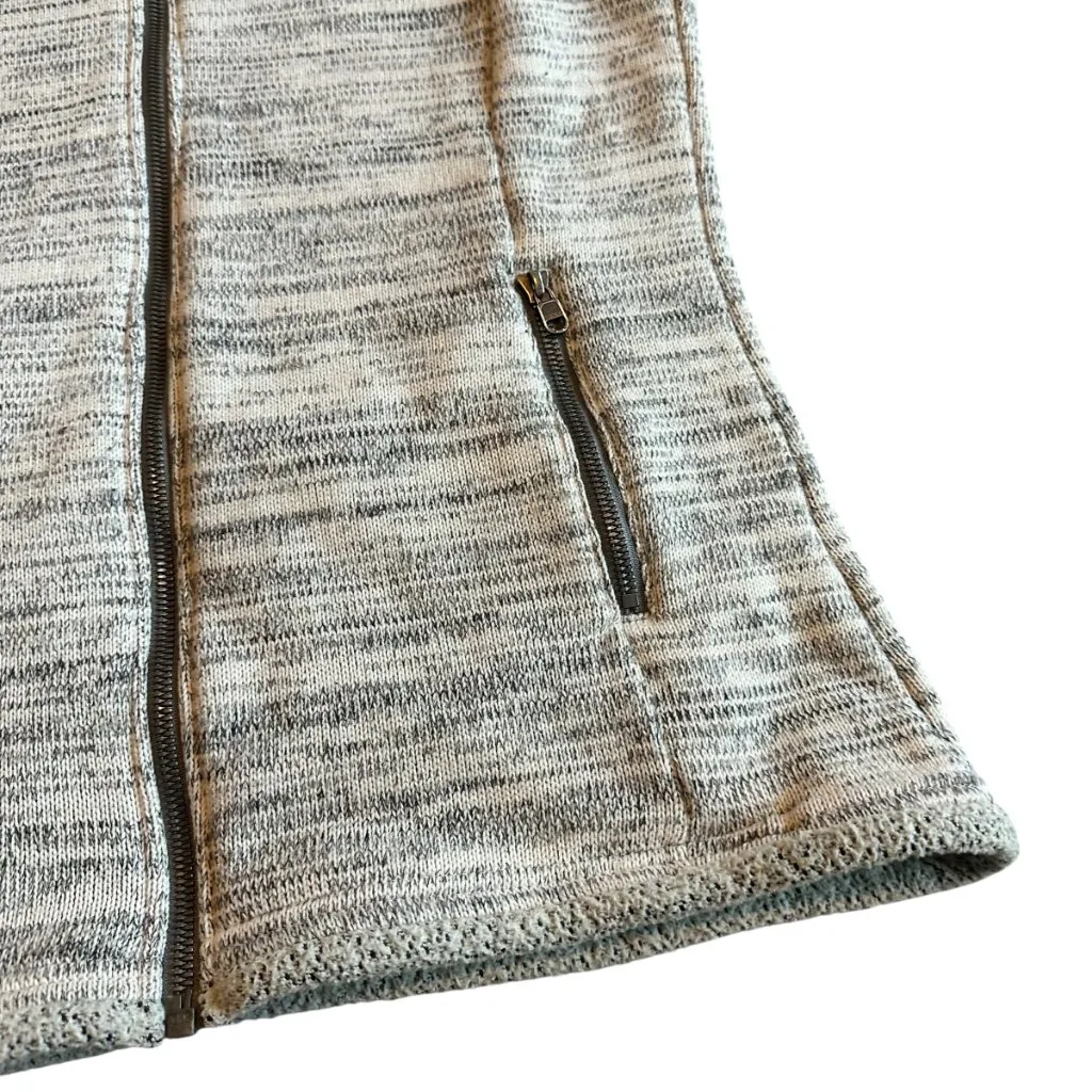 Kuhl Light Grey Fleece Lined Vest w/ Hood Marled Zip-Down Pockets Size Medium - Image 5